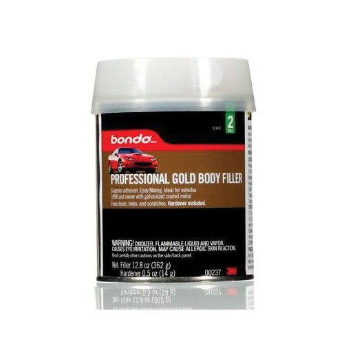 Professional Gold Body Filler, 12.8 oz Can, White, Liquid