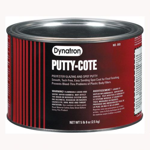 593 Polyester Glazing and Spot Putty, 0.5 gal Can, Paste