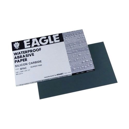 KOVAX 131-1000 Sanding Sheet, 5-1/2 in W x 9 in L, 1000 Grit, Silicon Carbide Abrasive, Paper Backing, Wet