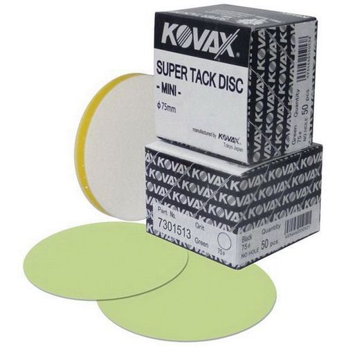KOVAX 730-1513 Abrasive Disc, 3 in, 2000 Grit, Super-Tack Attachment, Green