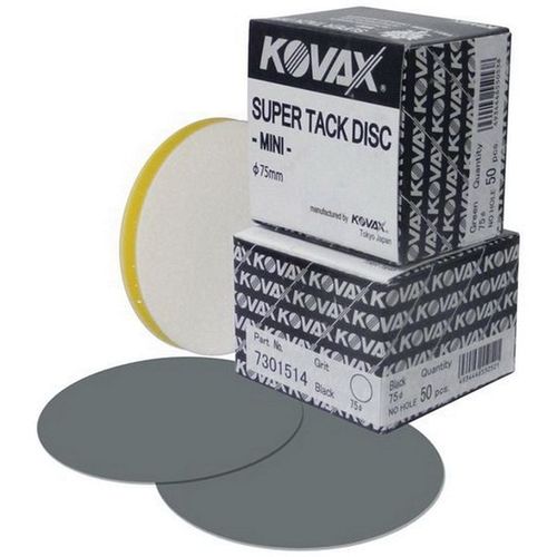 KOVAX 730-1514 Abrasive Disc, 3 in, 3000 Grit, Super-Tack Attachment, Black
