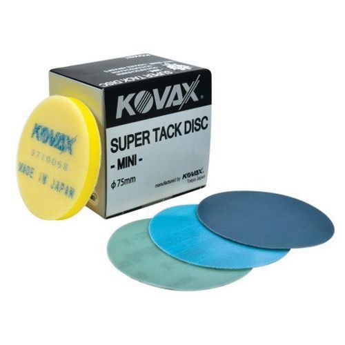KOVAX 7301515 730-1515 Abrasive Disc, 3 in, 2500 Grit, Super-Tack Attachment, Blue