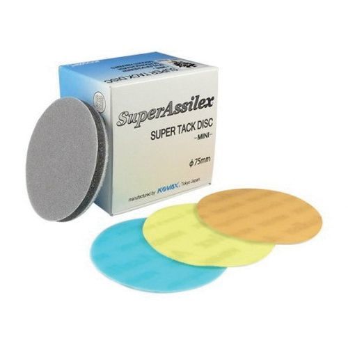 730-2508 Abrasive Disc, 3 in, 800 Grit, Super-Tack Attachment, Lemon