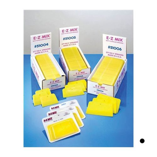 E-Z Mix 51004 Body Filler/Glaze Spreader, 4 in, Plastic, Yellow