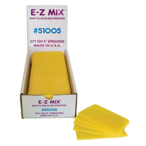 Body Filler/Glaze Spreader, 5 in, Plastic, Yellow