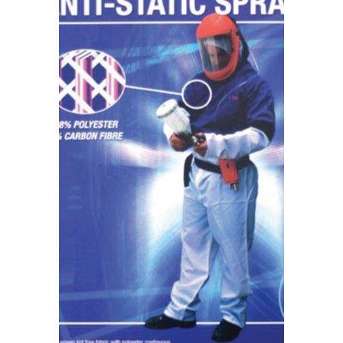 Anti-Static Spray Suit, 3X-Large, Carbon Fiber Threads, Adjustable Waist, Detachable Hood
