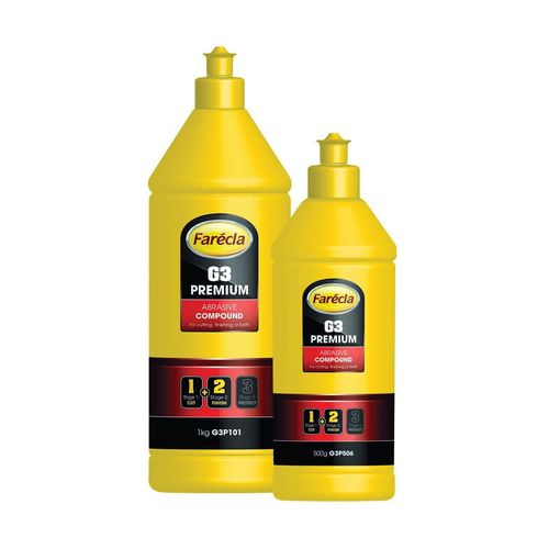 Farecla G3P101 G3 Premium Abrasive Compound, 1 L Bottle, White, Liquid, Compound