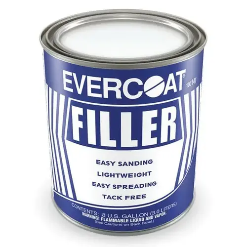 Evercoat 141 Lightweight Body Filler, 3 L Can, Pale Yellow, Liquid