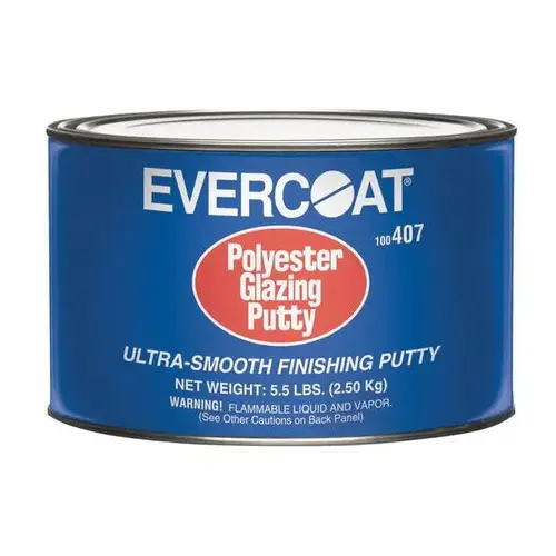 Evercoat 100407 Polyester Glazing Putty, 5.5 lb Can, White, Paste