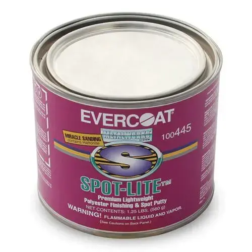 Lightweight Premium Polyester Finishing and Spot Putty, 20 oz Can, White, Paste