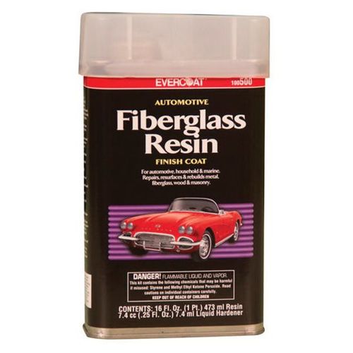 Evercoat 100500 Fiberglass Auto Resin, 1 pt Can, Pink, Liquid