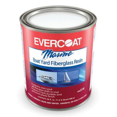 Evercoat 100518 Boat Yard Resin, 1 qt Can, Amber Pink Hazy, Liquid