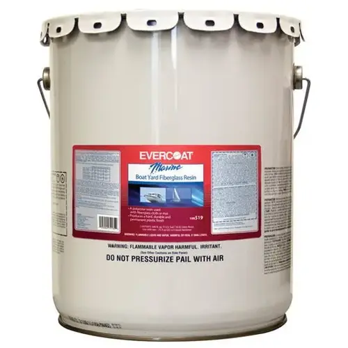 Boat Yard Resin, 5 gal Pail, Amber Pink Hazy, Liquid