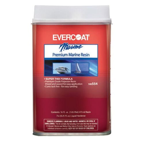 Evercoat 100554 Premium Marine Resin, 1 pt Can, Pink, Liquid
