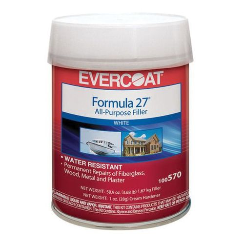 Evercoat 100570 All-Purpose Filler, 1 qt Can, White, Heavy Paste