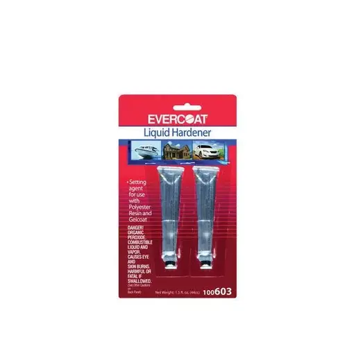 Evercoat 100603 Hardening Agent, 40 cc Squeeze Tube, Liquid Clear