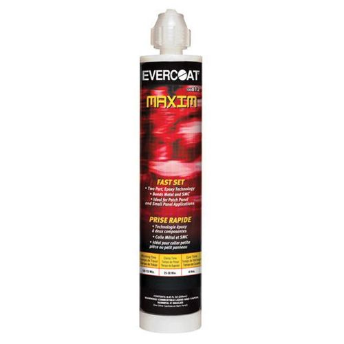Evercoat 100812 Fast Set Bonding Adhesive, 250 mL Cartridge, Black, Paste, 1:1 Mixing, 4 hr Curing