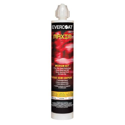 Evercoat 100813 Medium Set Bonding Adhesive, 250 mL Cartridge, Gray, Paste, 12 hr Curing