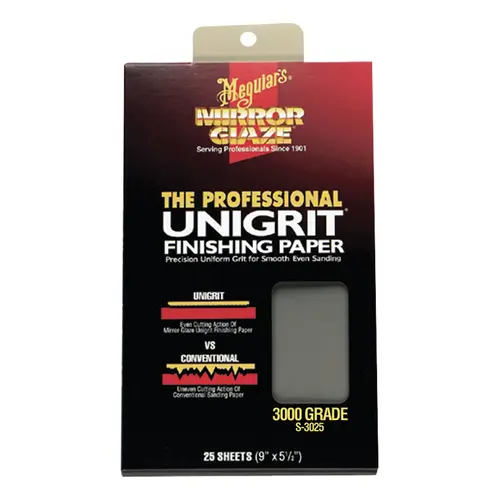 Meguiar's S3025 Finishing Paper, 9 in x 5-1/2 in, 3000 Grit