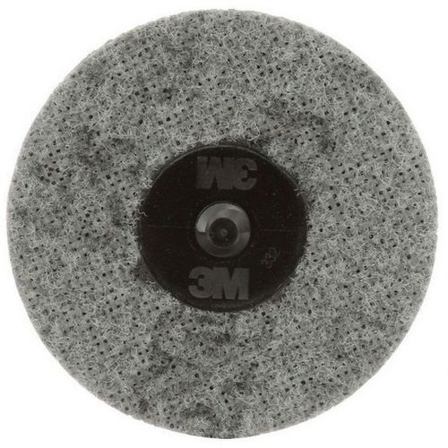 Scotch-Brite 0647 0 SC-DH Series No-Hole Surface Conditioning Disc, 5 in, Super Fine Grade, Silicon Carbide, Gray