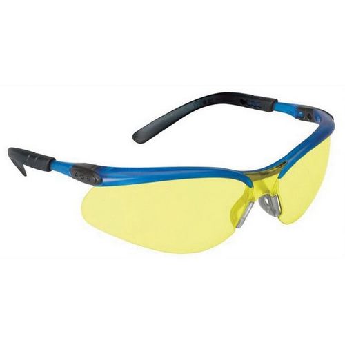 62079 Protective Eyewear, Universal Size, Amber Lens, Ocean Blue Frame