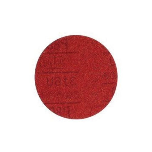 0 316U Series Abrasive Disc, 5 in Dia, P80 Grit, Hook and Loop, Red