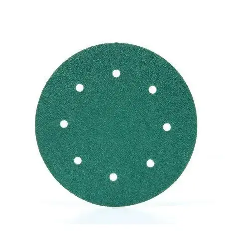 0 251U Series Dust Free Abrasive Disc, 8 in Dia, 36 Grit, PSA, Green