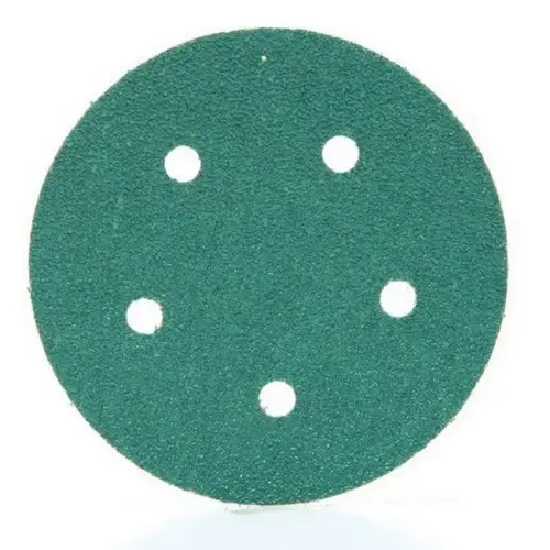 251U Series Dust Free Abrasive Disc, 5 in Dia, 40 Grit, PSA, Green