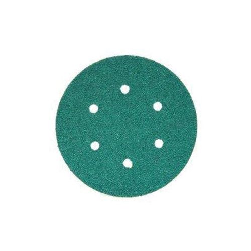 0 251U Series Dust Free Abrasive Disc, 6 in Dia, 36 Grit, PSA, Green