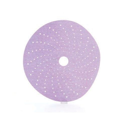 0 334U Clean Sanding Disc, 6 in Dia, 500 Grit, Aluminum Oxide Abrasive, Purple, Dry, Vacuum (Yes/No): Yes