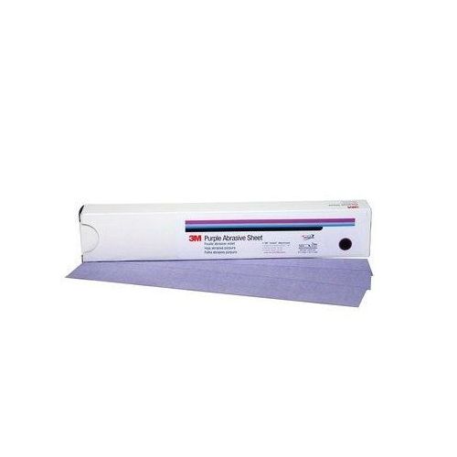 0 Abrasive Sheet, 4-1/2 in W x 4-1/2 in L, P320 Grit, Purple, Dry