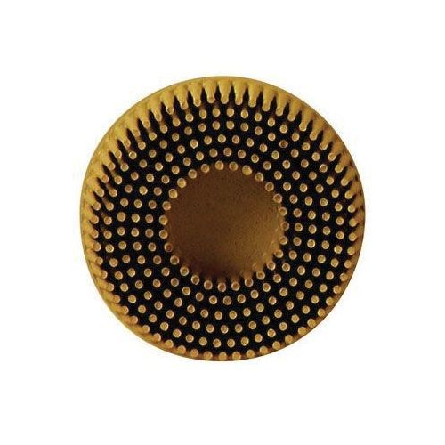 Tapered Bristle Disc, 2 in Dia, 80 Grit, Medium Grade, Aluminum Oxide yellow