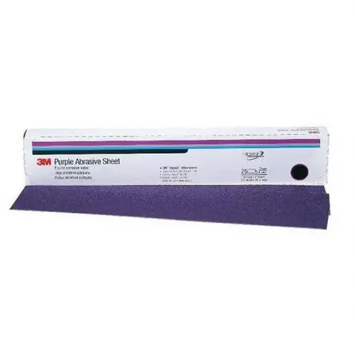 0 745I Series Fairing Abrasive Sheet, 4-1/2 in W x 30 in L, P80 Grit, Ceramic Abrasive, Purple