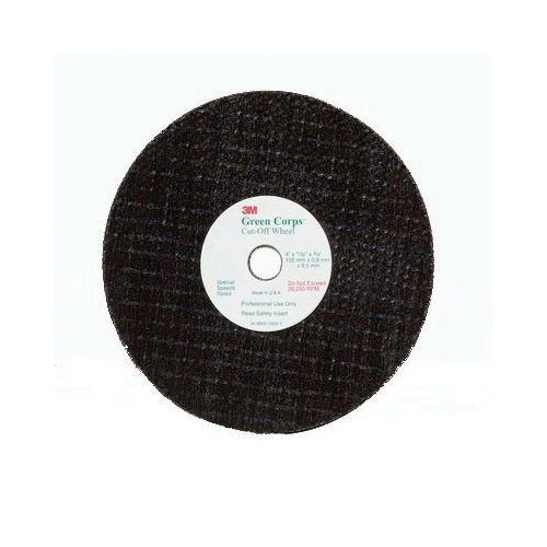 Green Corps 01991 Cut-Off Wheel, 3 in Dia x 3/16 in THK Wheel, 3/8 in Center Hole, Aluminum Oxide Abrasive
