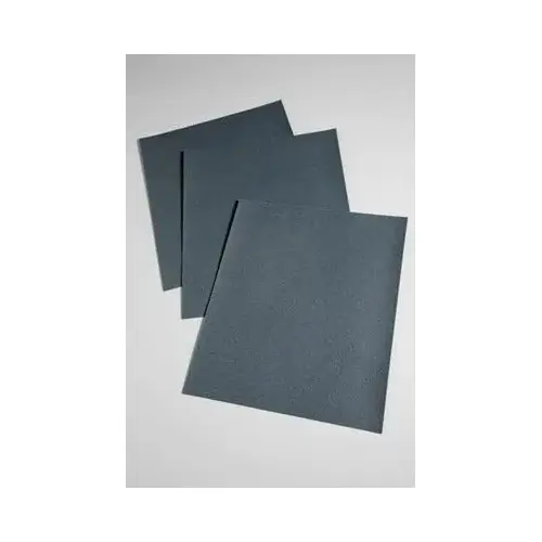 0 431Q Series Paper Sheet, 9 in W x 11 in L, 150 Grit, Fine Grade, Black, Wet/Dry