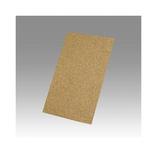 3M 02145 346U Series Paper Sheet, 3 in W x 8 in L, 80 Grit, Medium Grade, Aluminum Oxide Abrasive, Gold, Dry