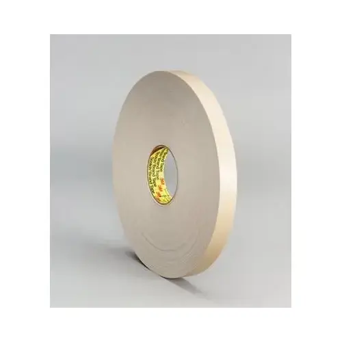 3M 24315 4492W Series Double Coated Foam Tape, 72 yd x 1 in, White