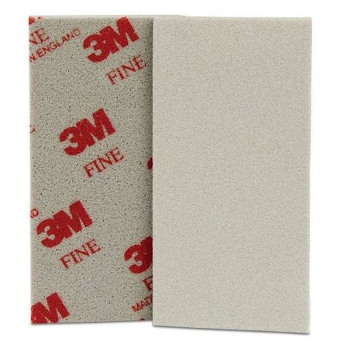 3M 3088 0 Performance Soft Sanding Sponge, 2-3/4 in W x 5-1/2 in L, 400 Grit, Fine Grade, White Color