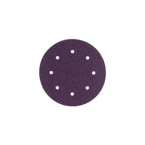 737U Sanding Abrasive Disc, 8 in Dia, 40+ Grit, Purple, Dry, Hookit Attachment