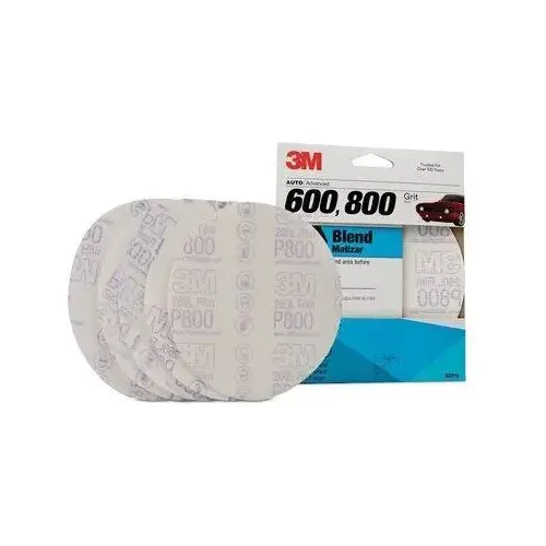 0 Sanding Disc, 6 in Dia, White