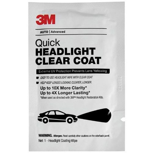 3M 32516 Quick Headlight Clear Coat Wipe, Milky White, Liquid