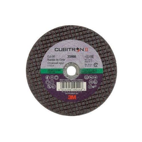 Cut-Off Wheel, 3.937 in Dia x 0.04 in THK Wheel, 3/8 in Center Hole, 19100 rpm Black