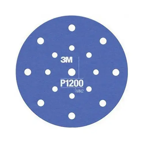 270J Series Flexible Dust Free Abrasive Disc, 6 in Dia, P1200 Grit, Hook and Loop, Purple