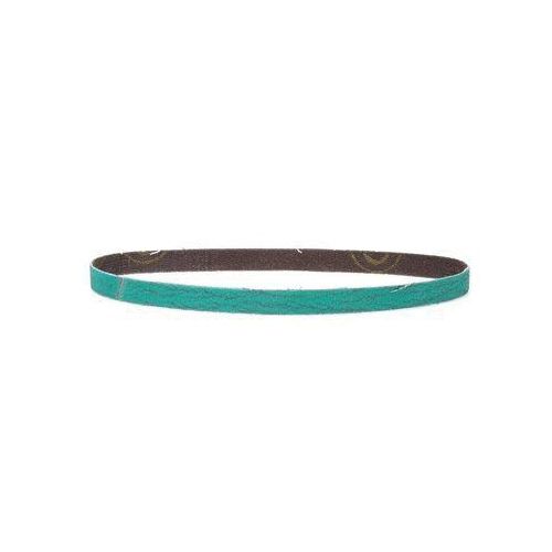 Abrasive File Belt, 1/2 in W x 18 in L, 40 Grit, Green