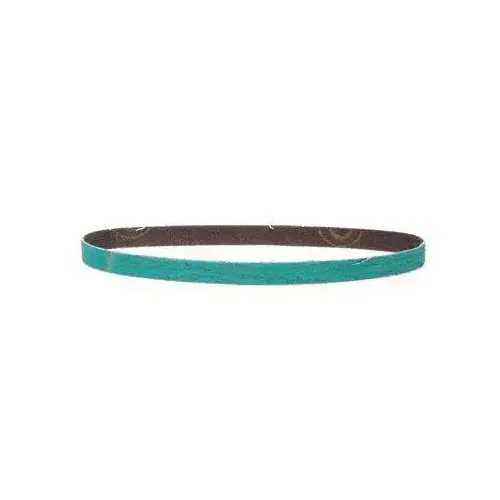 Abrasive File Belt, 1/2 in W x 18 in L, 80 Grit, Green