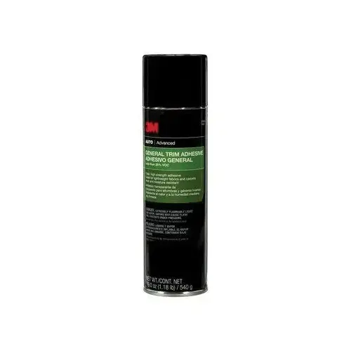 General Trim Adhesive, 19 oz Aerosol Can, Aerosol, Clear/Amber