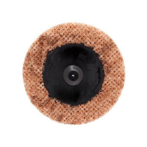 Scotch-Brite 05528 SC-DR Series No-Hole Surface Conditioning Disc, 2 in, Coarse Grade, Aluminum Oxide, Brown