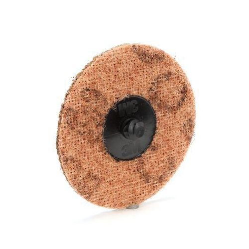 Scotch-Brite 05532 SC-DR Series No-Hole Surface Conditioning Disc, 3 in, Coarse Grade, Aluminum Oxide, Brown
