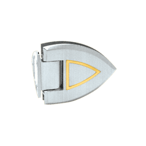 Chrome with Gold Plated Accents Cathedral 044 Series Wall Mount Offset Back Plate Hinge