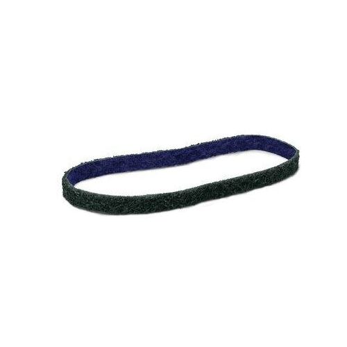 Scotch-Brite 64467 DF-BL Series Non-Woven Durable Flex Belt, 1/2 in W x 18 in L, Fine Grade, Green